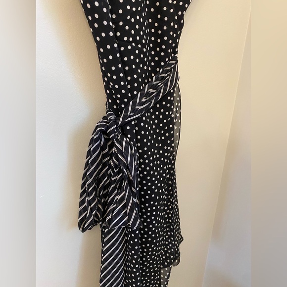 ESCADA 100% Silk Polka Dot Wrap Dress Y2K Vintage Size Eur 36 - Picture 8 of 11